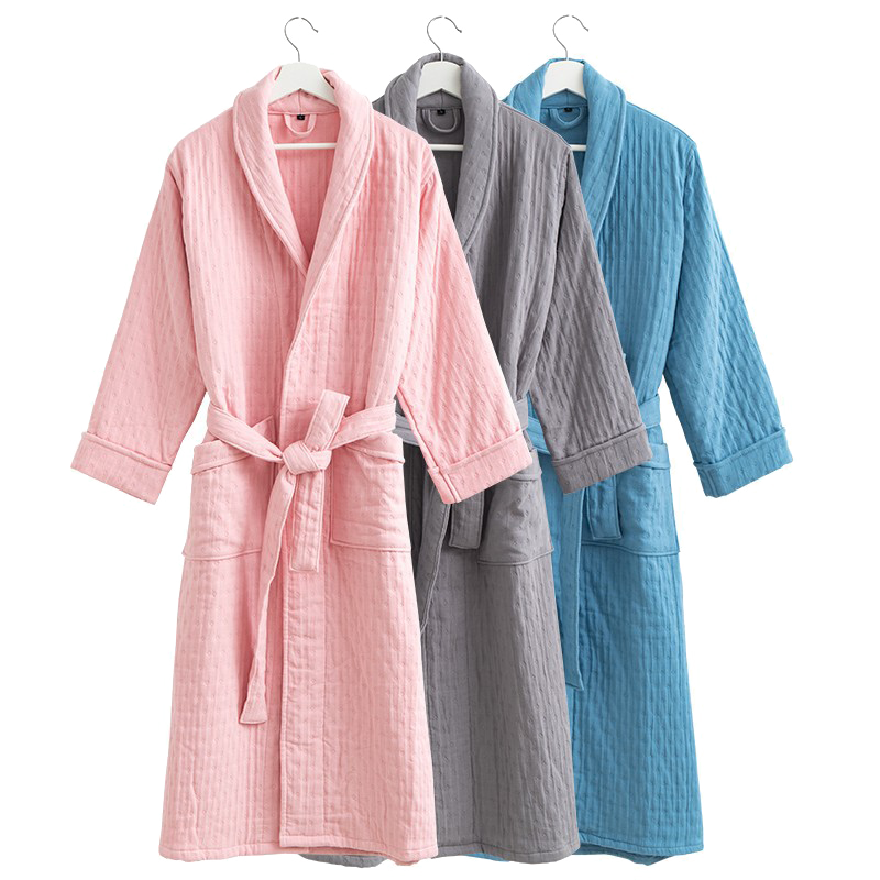 情侣吸水速干浴袍纯棉家居服睡袍