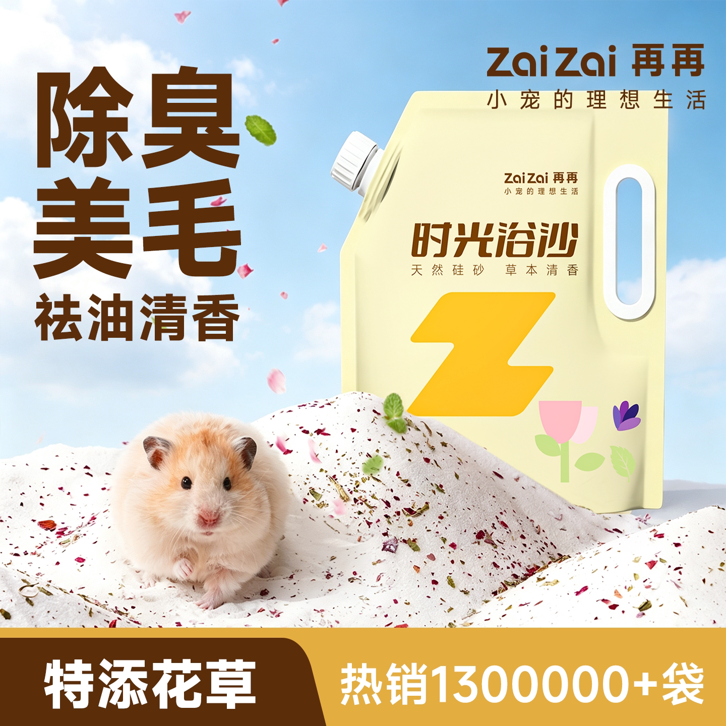 再再仓鼠时光浴沙花香除臭美毛图片