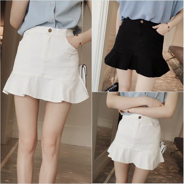 2020 summer Korean Edition new pattern High pockets hip skirt Versatile Lotus leaf Fishtail skirts Short skirt Women Skirtsin the Women's clothing/Boutique , Skirts  category - from Buy2taobao.com to provide professional Taobao agent buy service