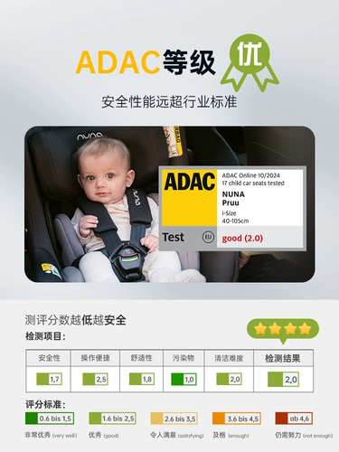 Автокресло Nuna Pruu Universal Guardian, коляска для новорожденных, вращение на 360 градусов, размер 0-4 лет, размер