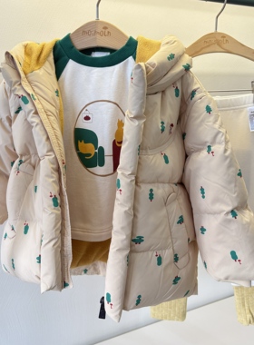 moimoln小云朵25冬专柜正品连帽儿童羽绒服保暖外套M254DMB08P