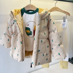 moimoln小云朵25冬专柜正品连帽儿童羽绒服保暖外套M254DMB08P