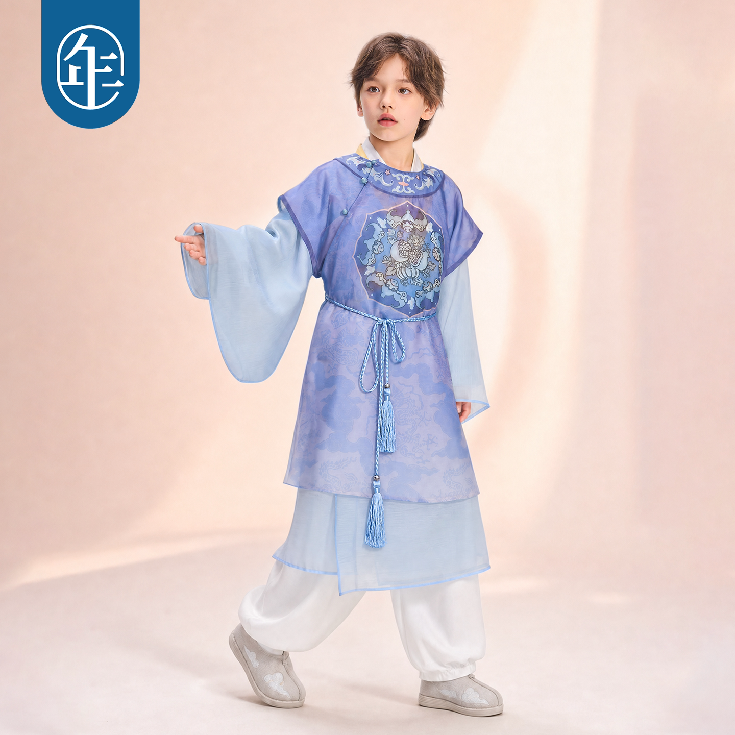男童汉服中式改良唐装表演礼服