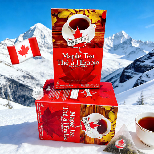 现货 加拿大特产机场礼品Turkey Hill高档金字塔枫叶茶包回国送礼