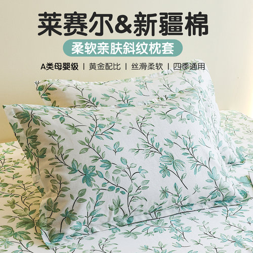 a类母婴级天丝棉枕套单个一对装