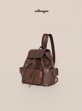 【新年焕新】食草堂双肩包行歌系列植鞣情侣款大容量轻便双肩背包