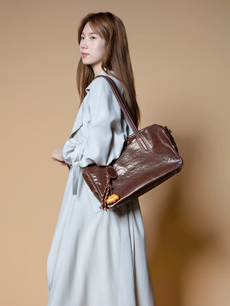 Handheld shoulder bag, one-shoulder bag, boston bag