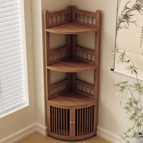 转角柜墙角柜家用架子置物架客厅落地储物柜现代简约三角形收纳架