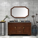 Современный новый китайский сплошной древесина Комбинированный шкаф для ванной комнаты с антикварным китайским шкафом в стиле двойной кастрюль двойной горшок с двойным горшками шкаф