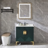 Северная легкая роскошная шкаф для ванной комнаты темная ночная зеленая охрана для ванны с твердым деревом посадки на земля