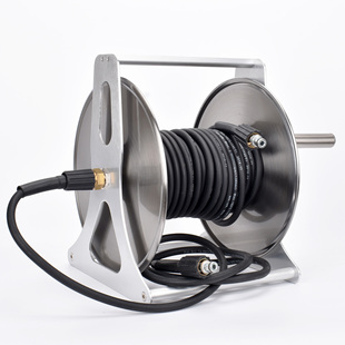 加厚35米洗车机钢丝水管车收纳架高压款不锈钢挂墙式配件绕管喷头