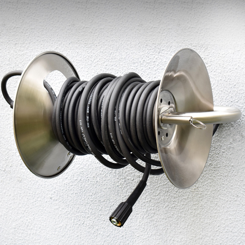 高压洗车机收纳架家用浇花水枪绕管架软管卷管器花园水管车套装款