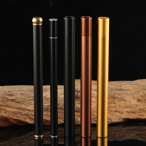 檀香沉香线香管铝合金香筒带香插家用随身便携金属香筒可雕刻logo