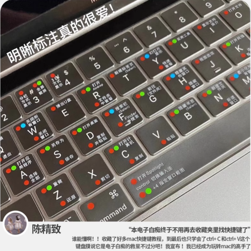 NacCity 2025款macbookpro键盘膜适用苹果macbook保护膜air笔记本电脑M4贴膜tpu功能14寸macpro16防尘套15.3
