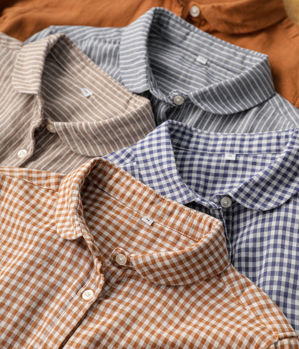 直筒简约单排多扣长袖棉舒适衬衫