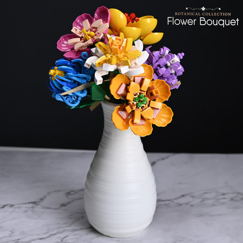 森宝积木花花束拼装玩具礼物