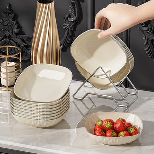 ins奶油风吐骨碟水果盘家用高颜值客厅办公室前台创意零食摆放盘