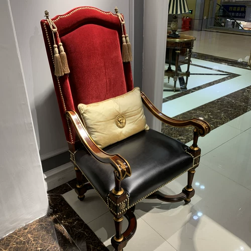 Американский стиль высокий стул Британская Лакасия Ричард Биг Мебель Клаз Король Чистый медный казуальный стул диван