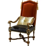 Американский стиль высокий стул Британская Лакасия Ричард Биг Мебель Клаз Король Чистый медный казуальный стул диван