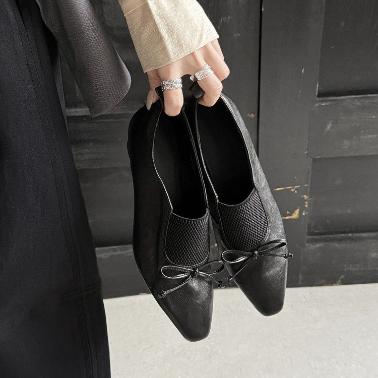 4cm废土风复古蝴蝶结松紧带深口单鞋显瘦方头中粗跟玛丽珍小皮鞋,女鞋,深口单鞋,淘宝优惠券,粉丝福利购,淘宝优惠卷