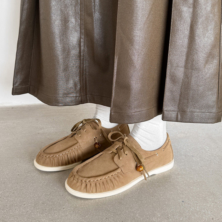 1.5cm复古系带勃肯鞋平底圆头反绒皮乐福鞋女百搭舒适单鞋磨砂皮,女鞋,深口单鞋,淘宝优惠券,粉丝福利购,淘宝优惠卷