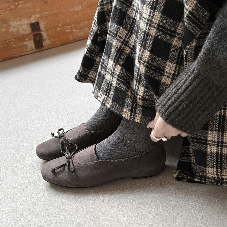 1cm法式复古风蝴蝶结豆豆鞋女新款平底真皮软底巨舒适巨百搭单鞋,女鞋,浅口单鞋,淘宝优惠券,粉丝福利购,淘宝优惠卷