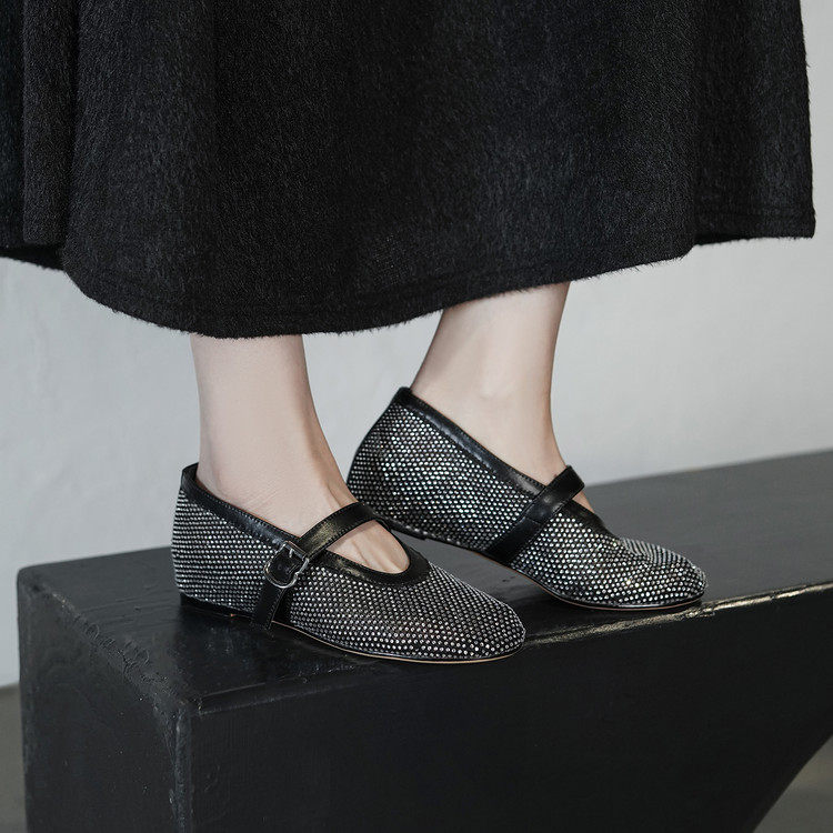 4cm复古编织法式玛丽珍单鞋女鞋子2026春夏季配裙子镂空透气网鞋