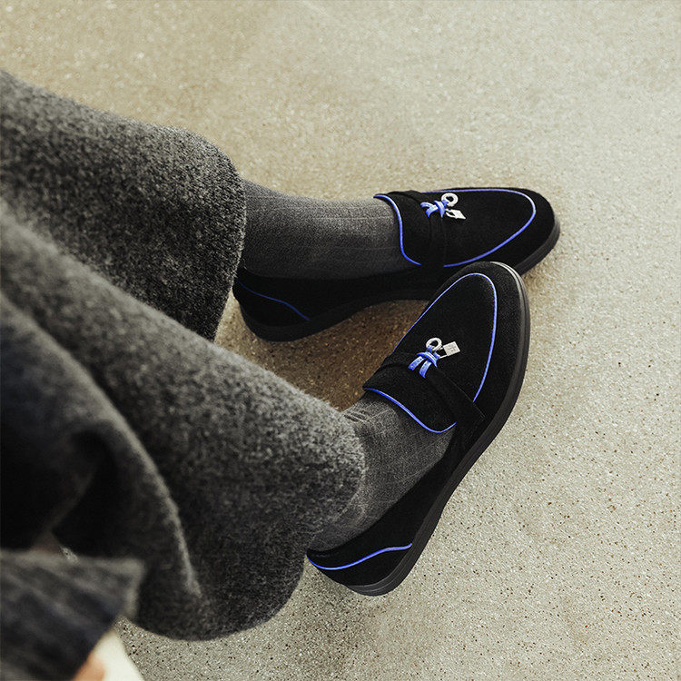 3.5cm羊翻皮超软复古乐福鞋女磨砂绒面圆头时尚一脚蹬深口单鞋女,女鞋,深口单鞋,淘宝优惠券,粉丝福利购,淘宝优惠卷