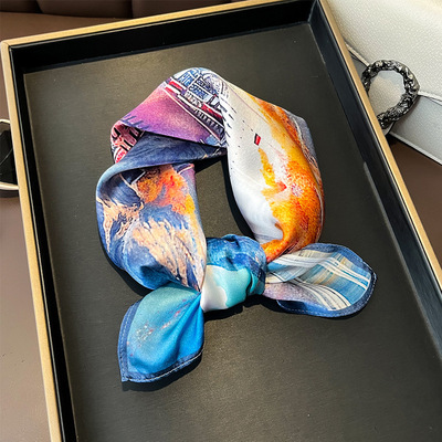 100%$真丝桑蚕巾小方女百搭春秋