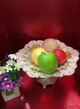 俄罗斯风格糖果盘水果盘。锌合金材质手绘法郎彩。经久耐用