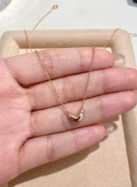 S925银简单爱吊坠项链女简约甜美