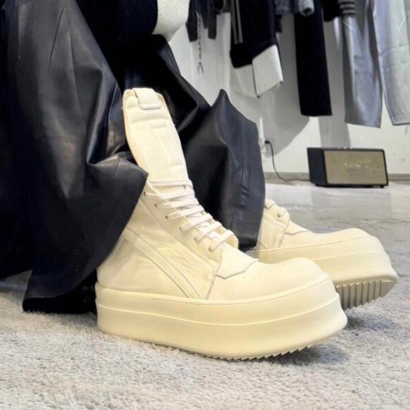 ro厚底增高马丁靴男暗黑摇滚风高帮鞋高街休闲板鞋朋克休闲短靴女