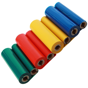 昕维彩色全树脂碳带110*70m红色白蓝绿色带适用斑马GK-888T得力斑马立象科诚博思得新北洋条码打印机打印清晰