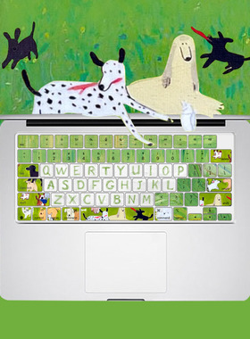 适用新MacBook硅胶键盘膜m2 pro13保护m3air苹果笔记本14电脑绿狗