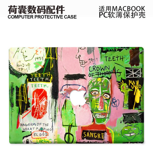 适用新Macbook保护壳m3轻软m1苹果笔记本电脑套24款air磨砂m2pro13/14/15防摔2338撞色涂鸦2442个性艺术2681