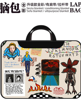 升级款手提斜挎皮革电脑包男女适用苹果Air13华为matebook14联想拯救者惠普戴尔小米17/16/15寸笔记本内胆包