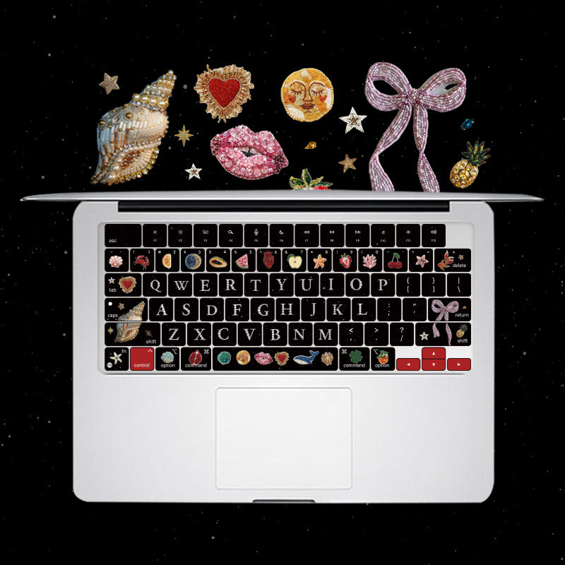 适用MacBook硅胶m2/3/4键盘膜pro 13保护air苹果笔记本14/15亮晶