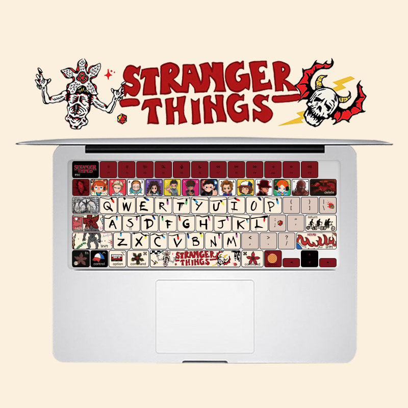 适用MacBook硅胶m2/3/4键盘膜pro13保护air苹果笔记本14/15大嘴花