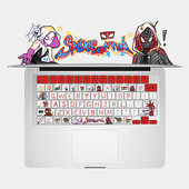 适用MacBook硅胶键盘膜m2保护m3air苹果笔记本14电脑pro13蜘蛛侠
