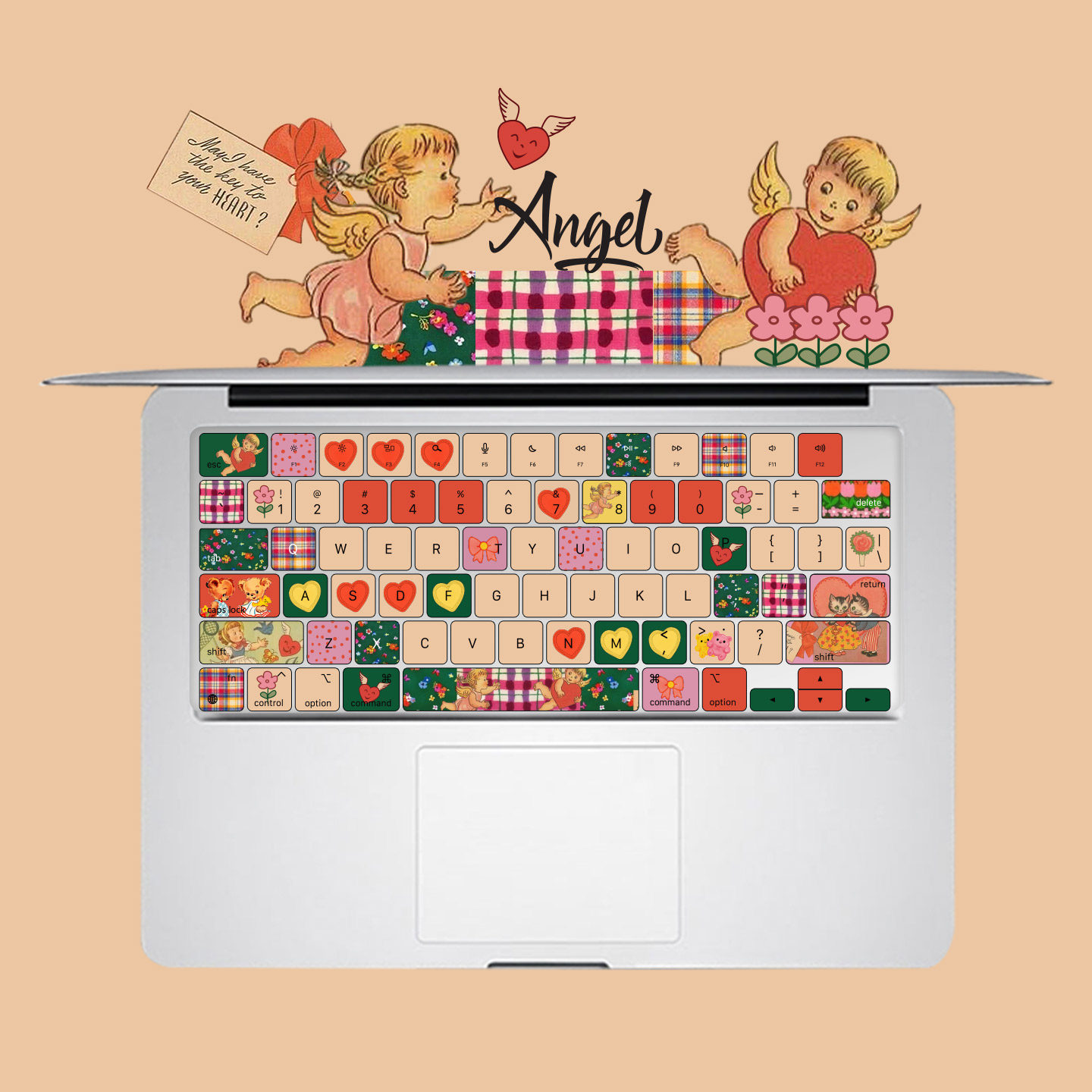 适用MacBook硅胶m2/3/4键盘膜pro 13保护air苹果笔记本14/15天使,3C数码配件,笔记本键盘保护膜,淘宝优惠券,粉丝福利购,淘宝优惠卷