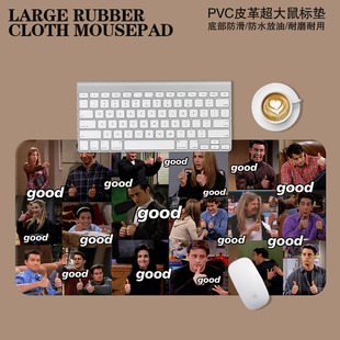 美剧超大ins皮革pvc鼠标垫防水滑游戏电脑耐脏桌垫潮牌时尚滑鼠垫
