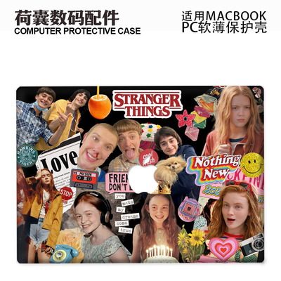 适用新Macbook保护壳m3轻软m1苹果笔记本电脑套24款air磨砂m2pro13/14/15防摔2338个性怪奇物语2442侃爷2681