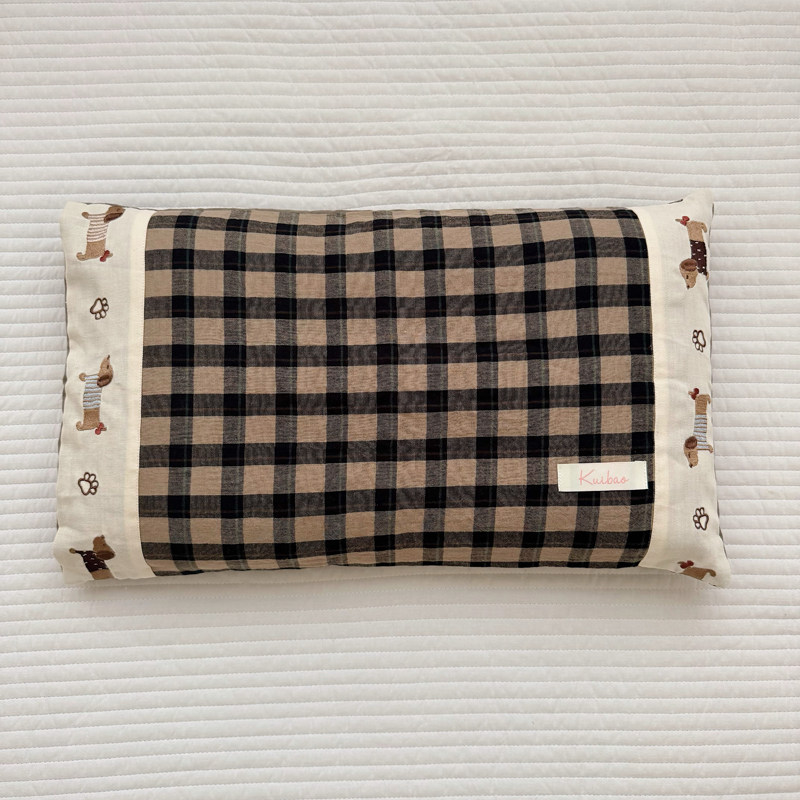 a类双层纱纯棉儿童宝宝刺绣枕套