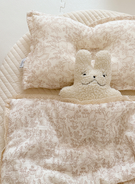 韩国进口双层纱婴儿被子纯棉儿童幼儿园可机洗春秋单人薄款夏凉被