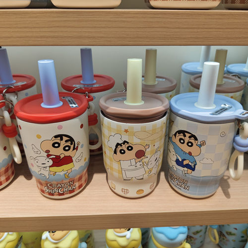 【MINISO】名创优品蜡笔小新系列快乐星球保温杯6小时保温卡通图