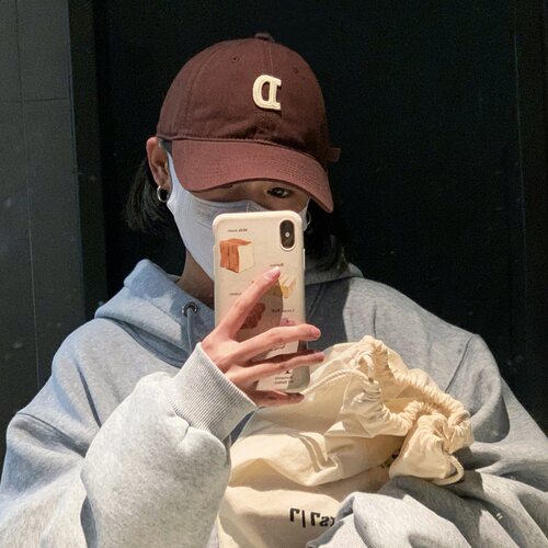 34色帽子D字母鸭舌帽男女大头围显脸小百搭棒球帽韩版潮春夏遮阳