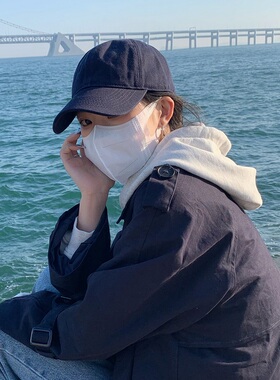 帽子日系复古百搭软顶纯色棒球帽男女休闲鸭舌帽韩版潮夏季遮阳帽