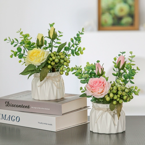 Фальшивая цветочная симуляция цветок гостиная дома украшение розы комната обеденный стол цветок