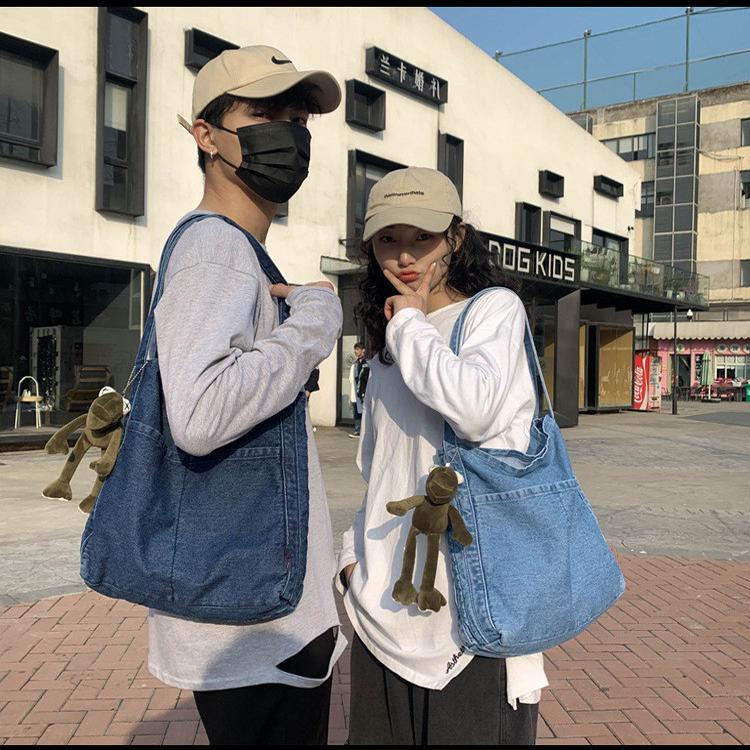 森系大容量帆布包单肩包