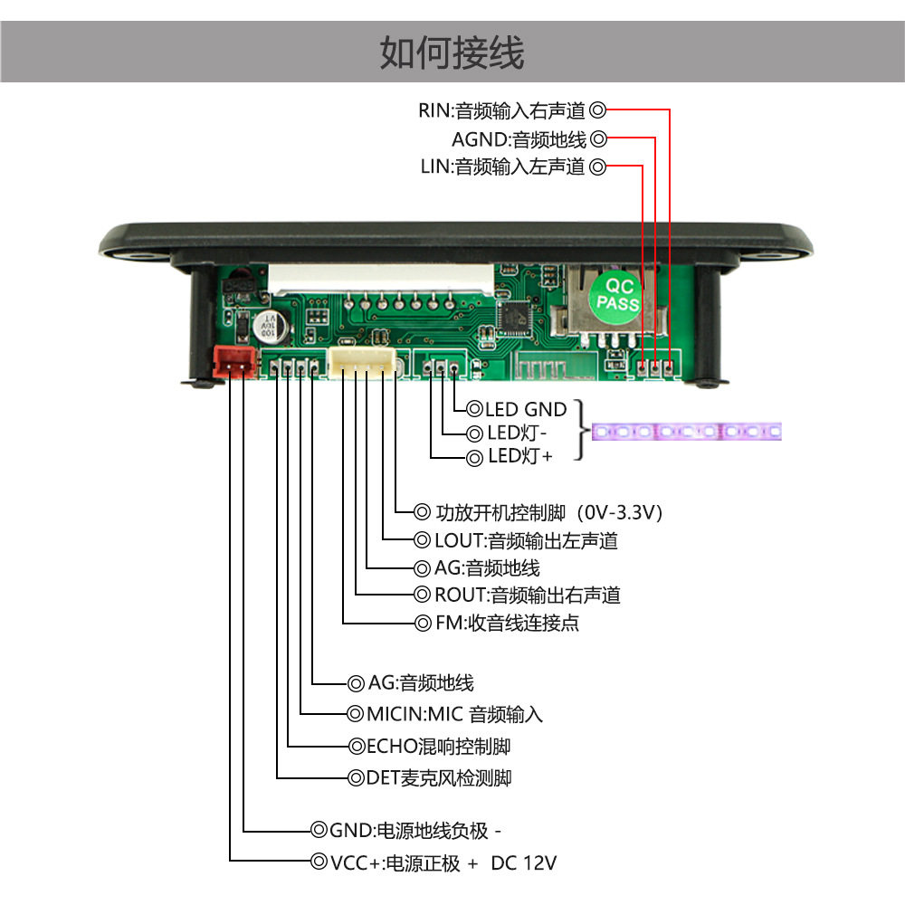 MP3 디코딩 보드 블루투스 모듈 무손실 오디오 고화질 비디오 사운드 보드 MP3 디코더 [원격 제어 포함]